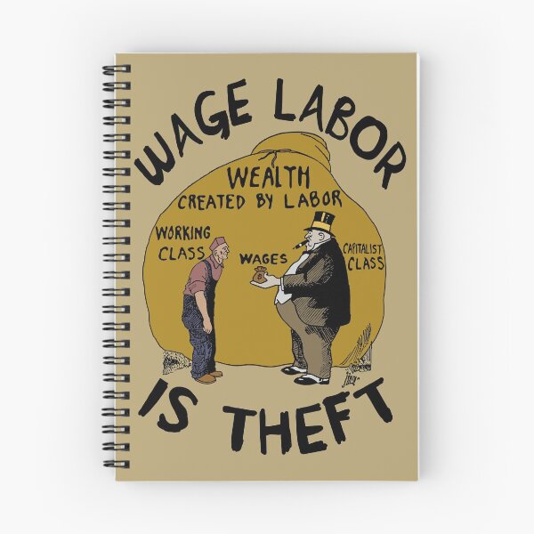 Item preview, Wage Labor Is Theft - Anti Capitalist, Leftist, Socialist, Class War designed and sold by SpaceDogLaika.