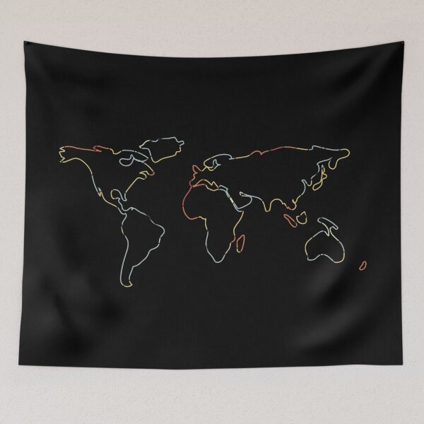 Item preview, Colorful World Map Line art Background  designed and sold by Kiki Art.