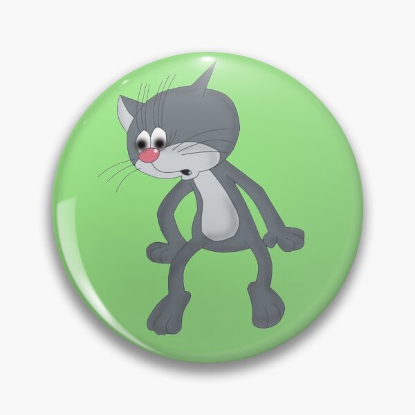 Item preview, A worried cartoon gray cat with a red nose designed and sold by Phantasmal-2-do.