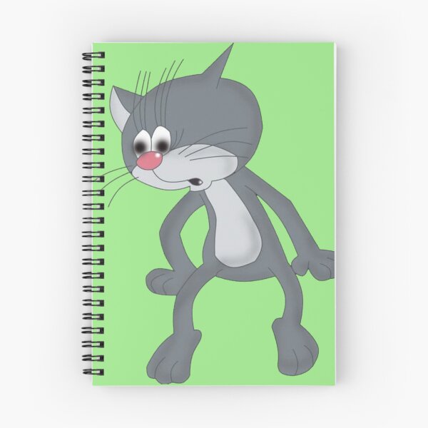 Item preview, A worried cartoon gray cat with a red nose designed and sold by Phantasmal-2-do.
