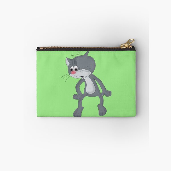 Item preview, A worried cartoon gray cat with a red nose designed and sold by Phantasmal-2-do.