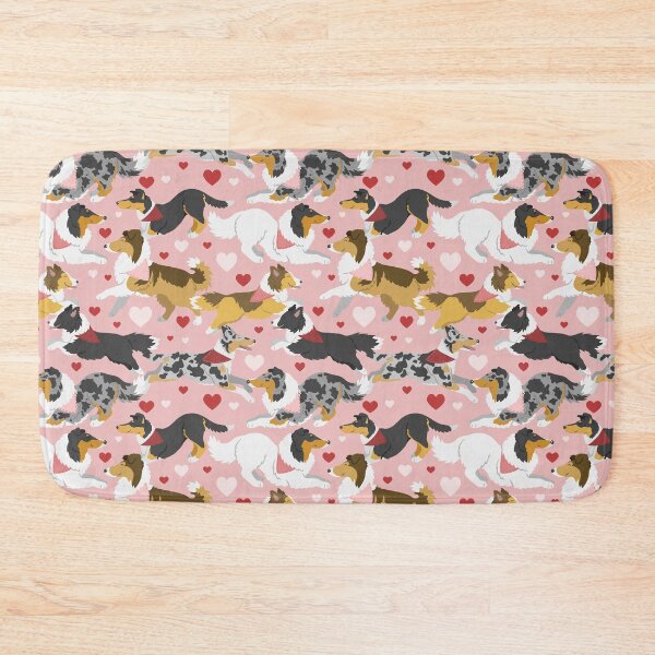 Item preview, Collies and Shelties in pink designed and sold by animalartbyjess.