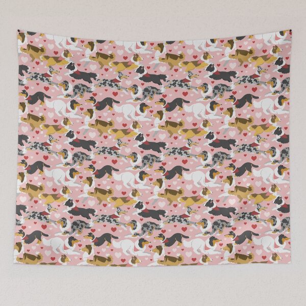 Item preview, Collies and Shelties in pink designed and sold by animalartbyjess.