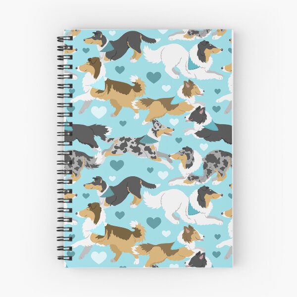 Item preview, Collies and Shelties in blue designed and sold by animalartbyjess.