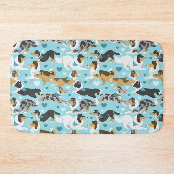 Item preview, Collies and Shelties in blue designed and sold by animalartbyjess.