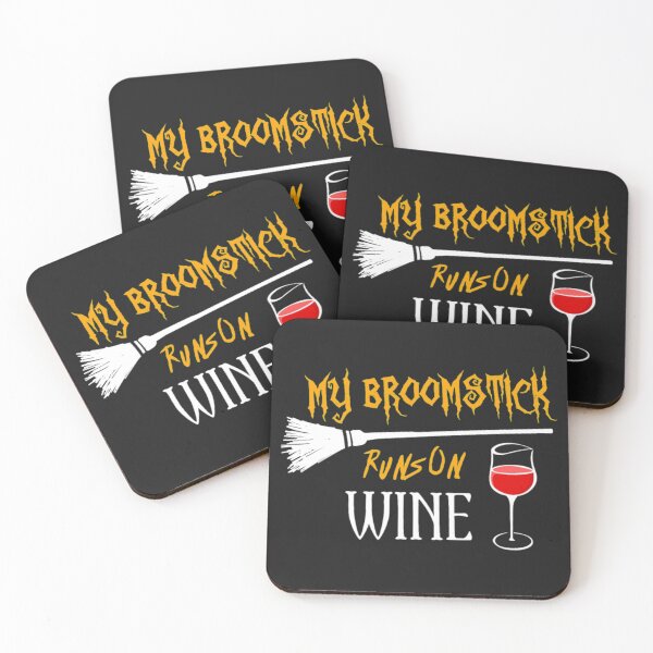 Item preview, Broomstick Runs On Wine Funny Halloween Witch designed and sold by StarcyWol.