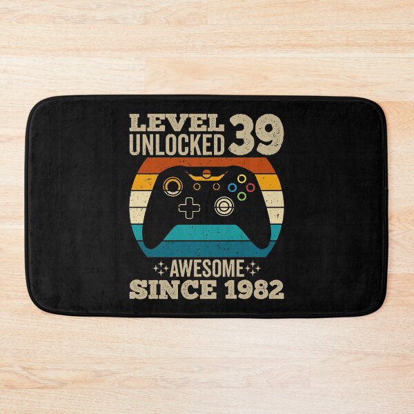 Item preview, level 39 unlocked awesome since 1982, vintage 1982 t shirt, 39th birthday shirt, 39th birthday ideas, gaming shirt, gaming birthday, birthday gamer designed and sold by T-DESIGNEDZ.