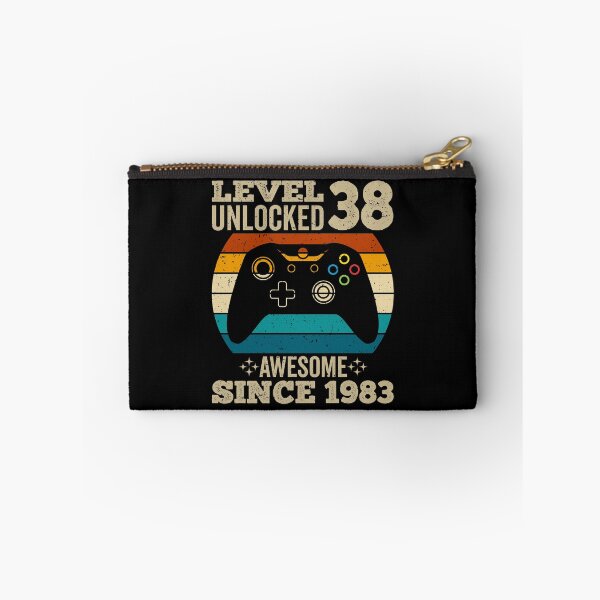 Item preview, level 38 unlocked awesome since 1983, vintage 1983 t shirt, 38th birthday shirtt,  gaming shirt, gaming birthday, birthday gamer designed and sold by T-DESIGNEDZ.