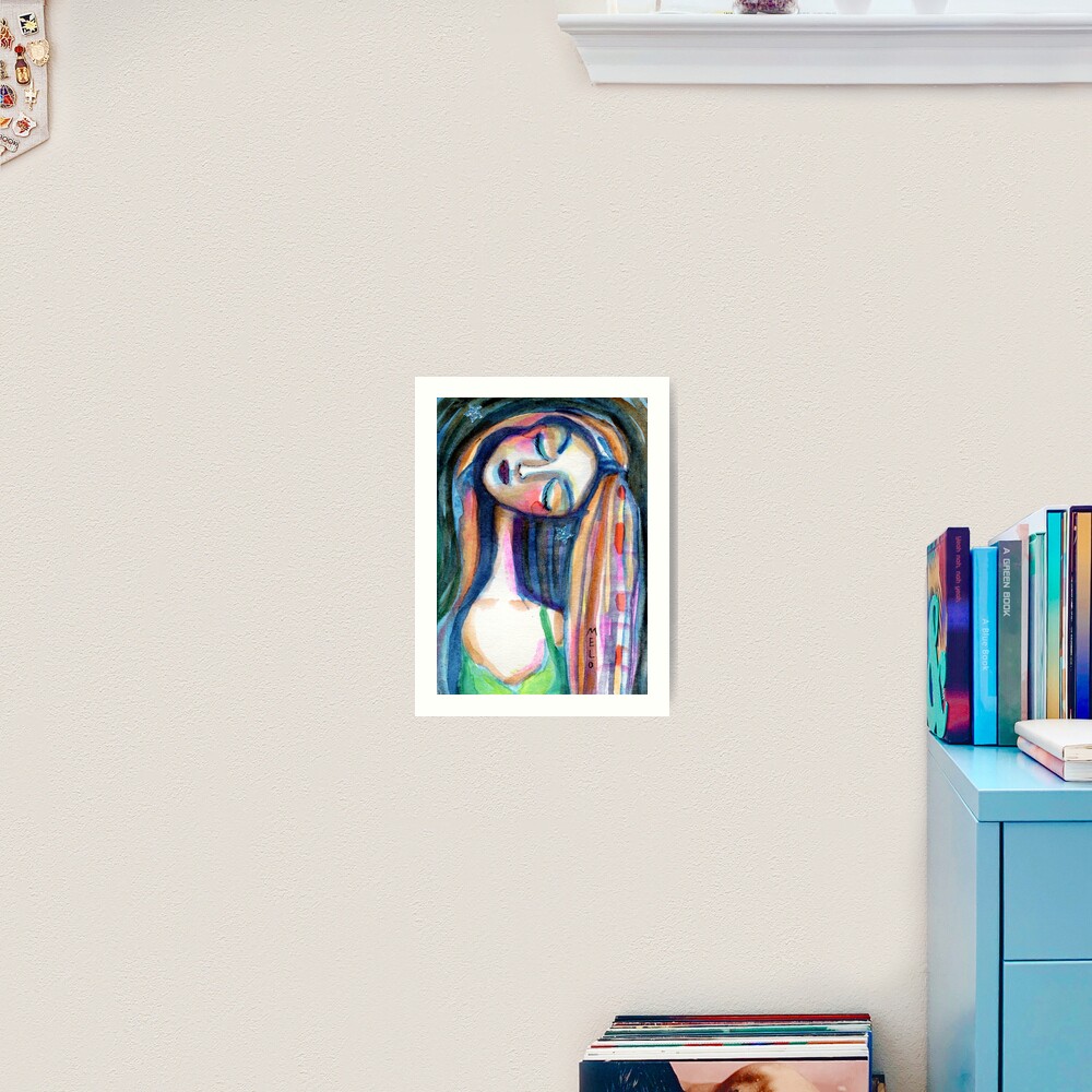 Dreamer Girl, Daydreaming Woman by Meloearth Art Print