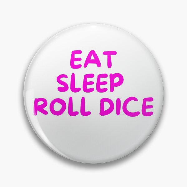Item preview, Eat Sleep Roll Dice, Funny Tabletop Gaming (pink & white) designed and sold by NerdyChibi.