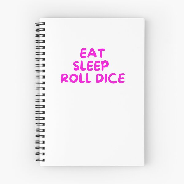 Item preview, Eat Sleep Roll Dice, Funny Tabletop Gaming (pink & white) designed and sold by NerdyChibi.