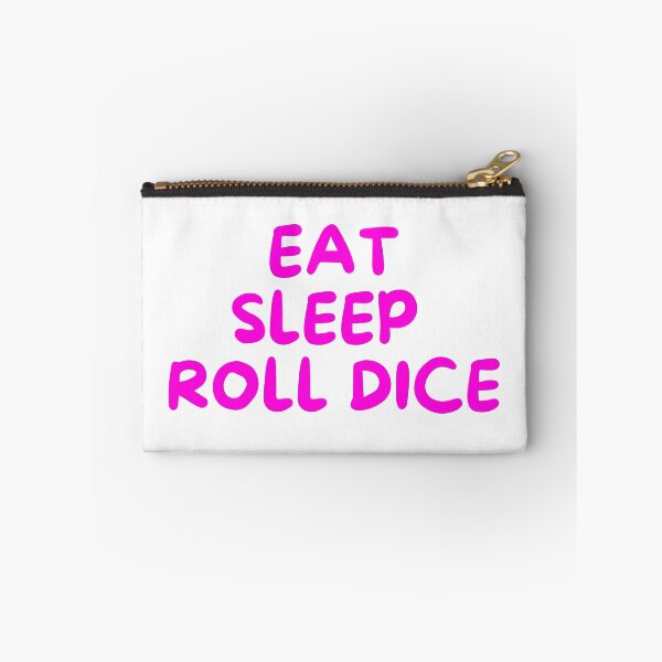 Item preview, Eat Sleep Roll Dice, Funny Tabletop Gaming (pink & white) designed and sold by NerdyChibi.