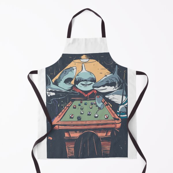 Item preview, Sharks playing Billiard illustration designed and sold by TRIBExSPACE.