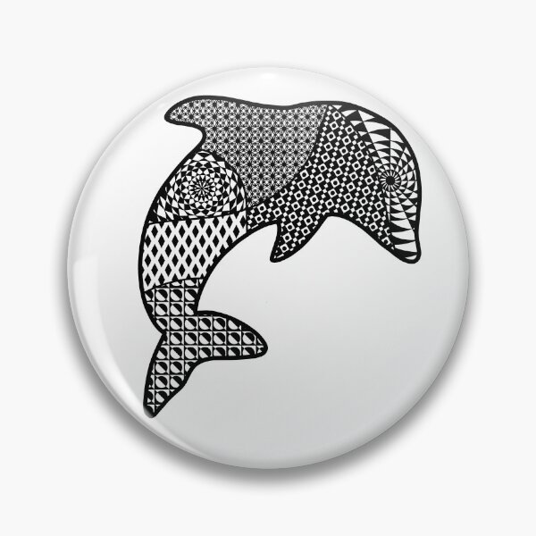 Artikelvorschau, Zendoodle Delphin entworfen und verkauft von heatherbenner.
