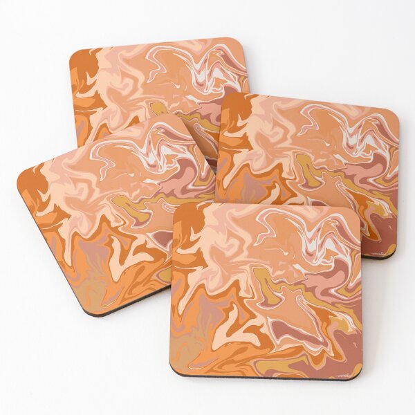 Artikelvorschau, Flüssige rosa orange Acrylkunst acrylic entworfen und verkauft von Art-by-Makaela.