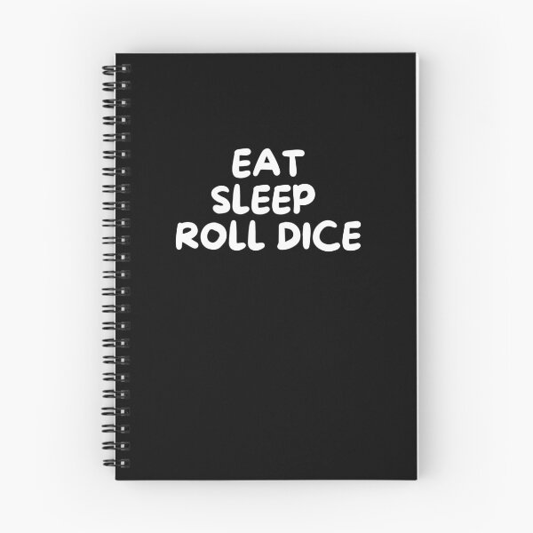 Item preview, Eat Sleep Roll Dice, Funny Tabletop Gaming (white & black) designed and sold by NerdyChibi.