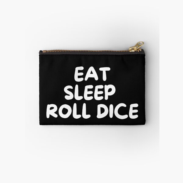 Item preview, Eat Sleep Roll Dice, Funny Tabletop Gaming (white & black) designed and sold by NerdyChibi.