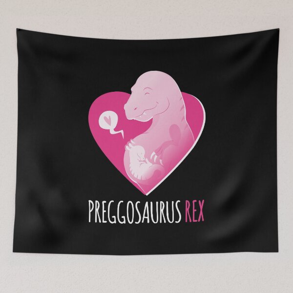 Item preview, Funny Preggosaurus Trex Pregnancy Announcement Dinosaur Preggo designed and sold by Bonehead Creations.