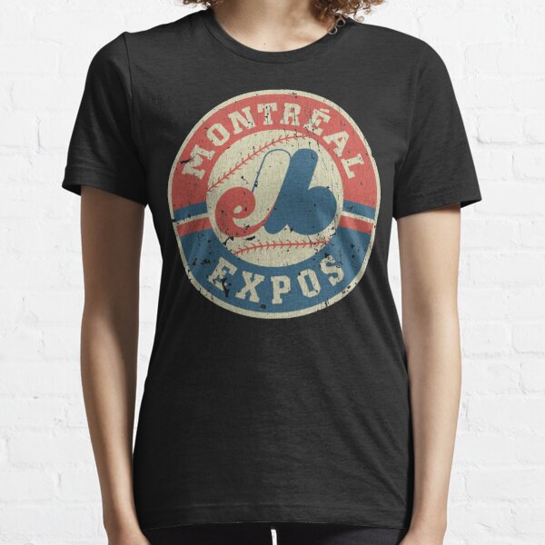 Montreal Expos Olympic Stadium T-Shirt from Homage. | Ash | Vintage Apparel from Homage.