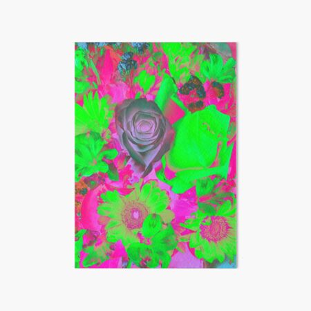 Neon Rose | Art Board Print