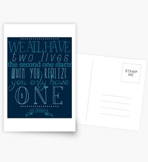 We all have two lives Postcards