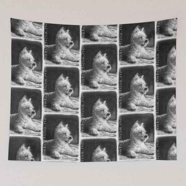 Item preview, Wrigley 2 the Westie Pet Portrait Commission designed and sold by chstudios.