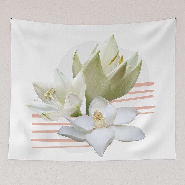 Item preview, White Flowers Collage designed and sold by thayartstudio.