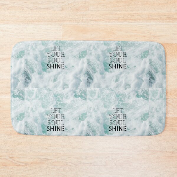 Item preview, Let your soul shine, aesthetic blue ocean wave motivational quote. designed and sold by OiaK.