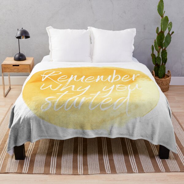 Item preview, Remember why you started - Yellow Watercolor Circle designed and sold by KarolinaPaz.