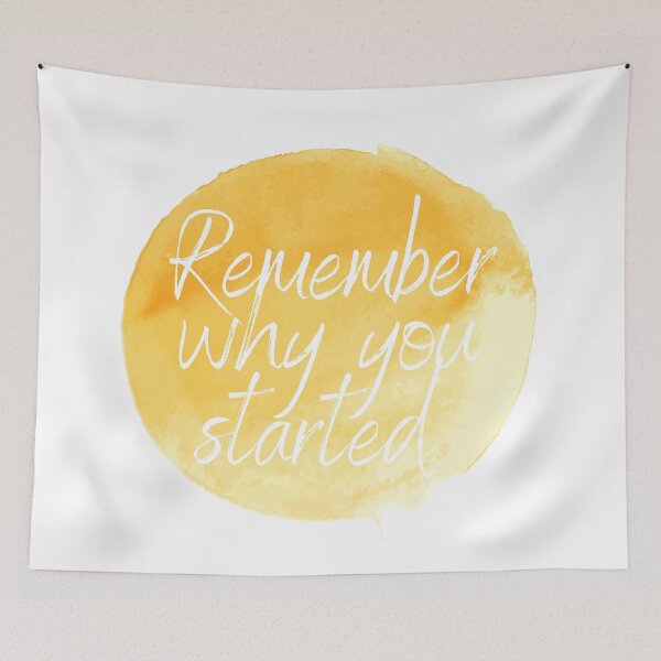 Item preview, Remember why you started - Yellow Watercolor Circle designed and sold by KarolinaPaz.