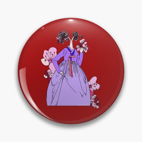 Item preview, Korean Hanbok and Cherry Blossoms designed and sold by colormetabby.