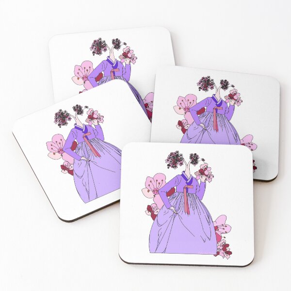 Item preview, Korean Hanbok and Cherry Blossoms designed and sold by colormetabby.