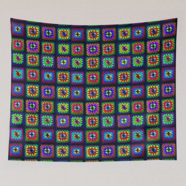 Item preview, Vintage Granny Squares Print designed and sold by Sister Jo Bangles.