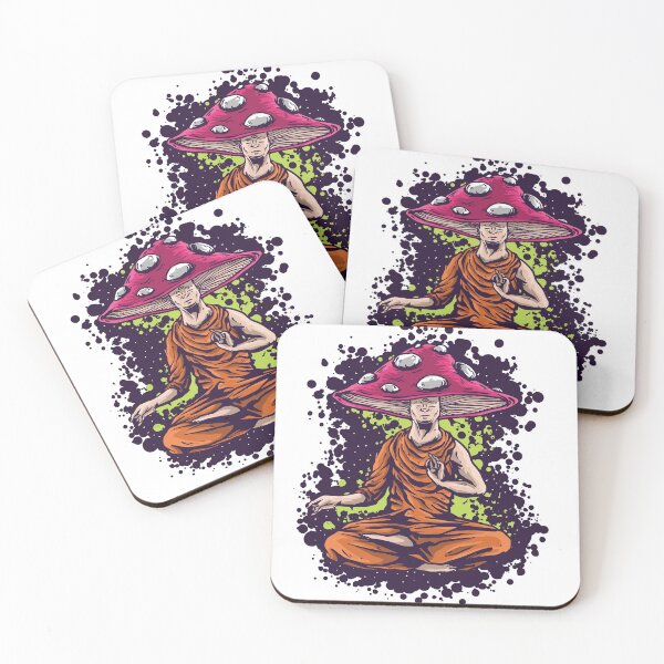 Item preview, Buddha Monk yoga Magic Mushroom Hippie Fungi zen designed and sold by TRIBExSPACE.