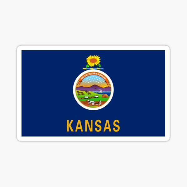 Kansas Flag Sticker