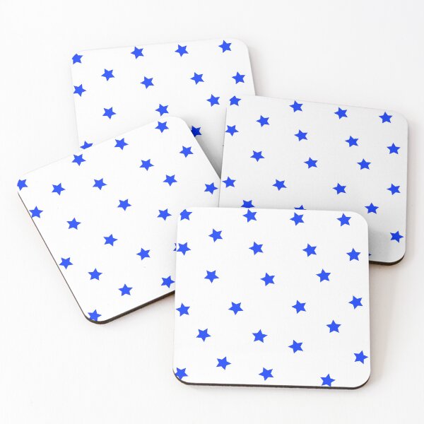 Item preview, Blue Star Polka Dot Pattern on a White Background Large Sized Repeating Pattern designed and sold by Nicolette Olivier.