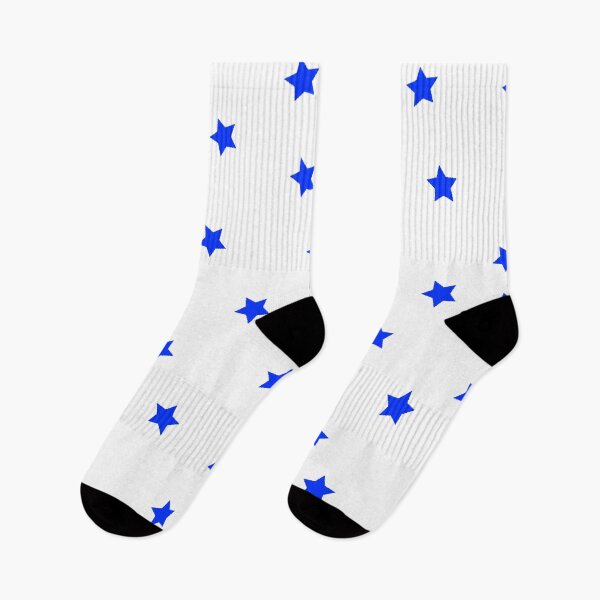 Item preview, Blue Star Polka Dot Pattern on a White Background Large Sized Repeating Pattern designed and sold by Nicolette Olivier.
