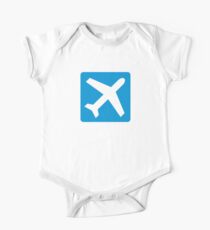 Blue airplane icon One Piece - Short Sleeve