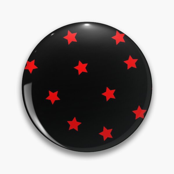 Item preview, Red Star Polka Dot Pattern on a Black Background Large Sized Repeating Pattern designed and sold by Nicolette Olivier.