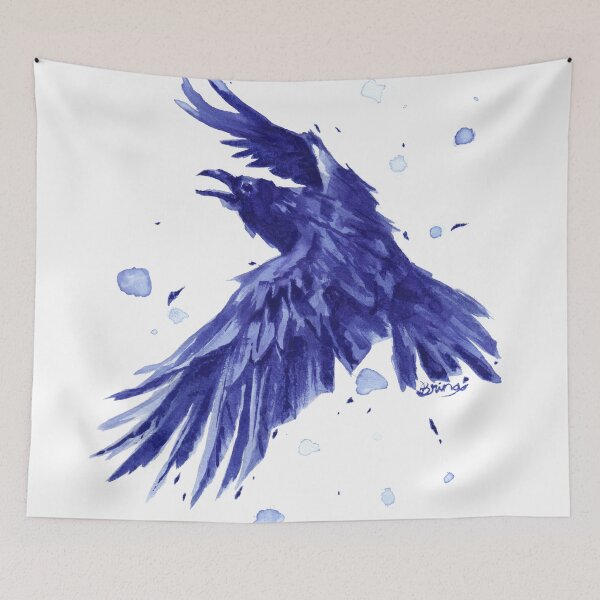Item preview, Watercolor Raven in purple designed and sold by Brina Williamson.