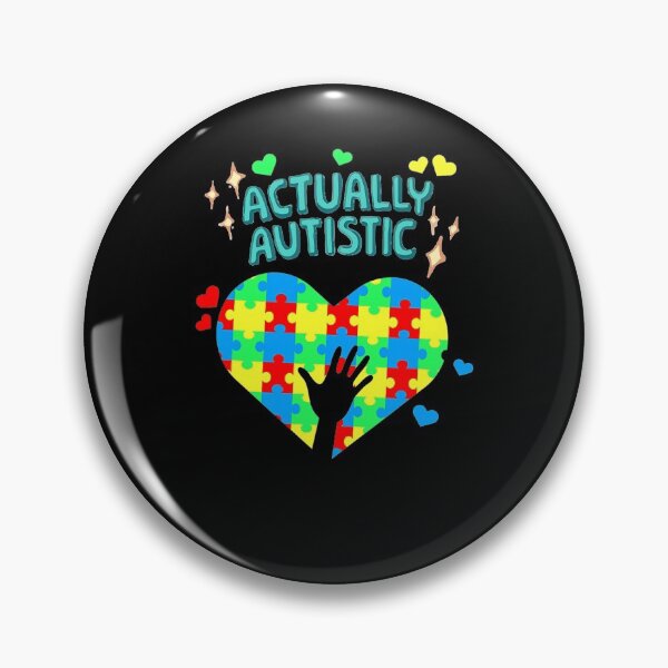 Item preview, Actually Autistic Awareness Heart Puzzle With Hand 2021 designed and sold by MaudeKesslon.