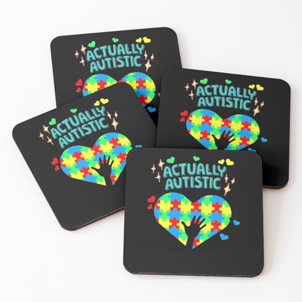 Item preview, Actually Autistic Awareness Heart Puzzle With Hand 2021 designed and sold by MaudeKesslon.