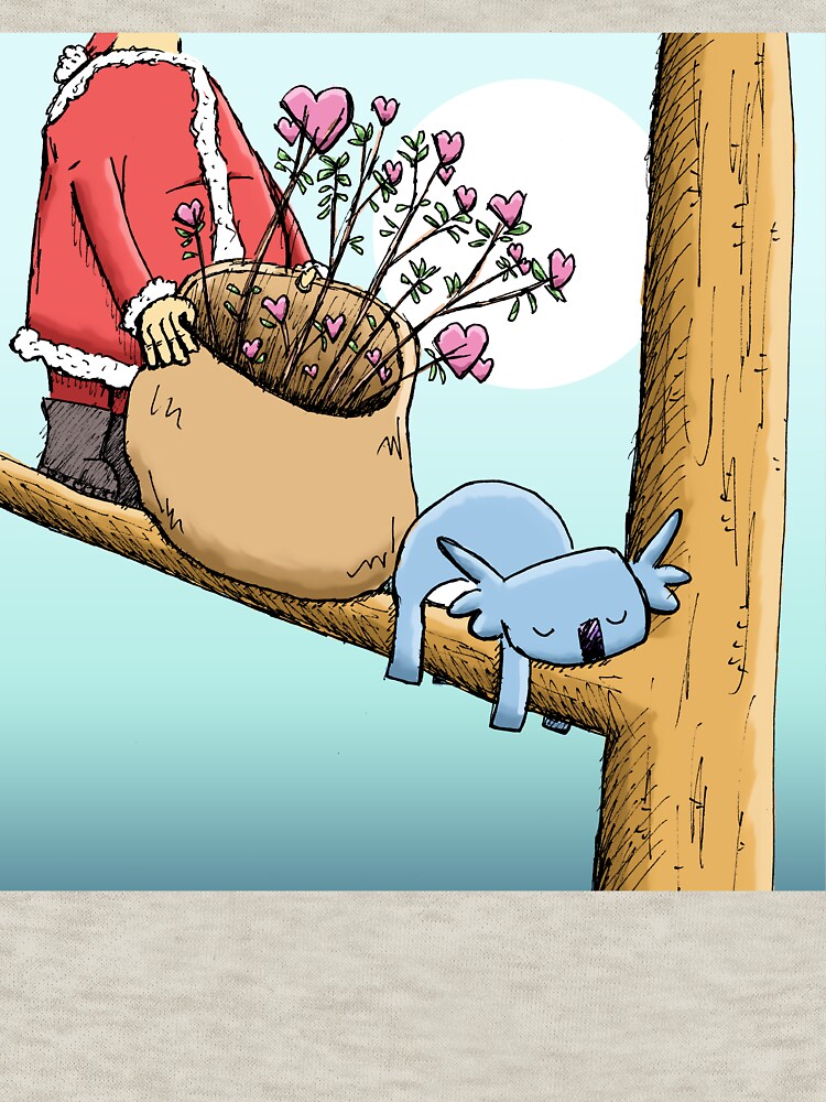 Cute Sleeping Koala and Father Christmas by eddcross