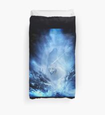 Jon Snow and Ghost - Game of thrones - Winter is here Duvet Cover
