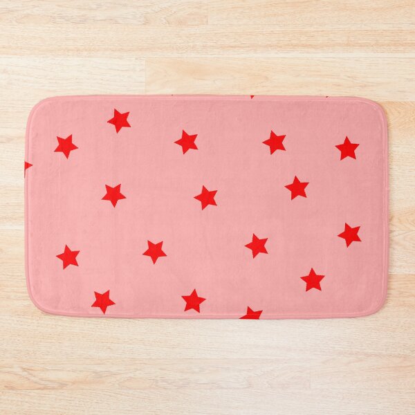 Item preview, Red Star Polka Dot Pattern on a Pink Background Large Sized Repeating Pattern designed and sold by Nicolette Olivier.