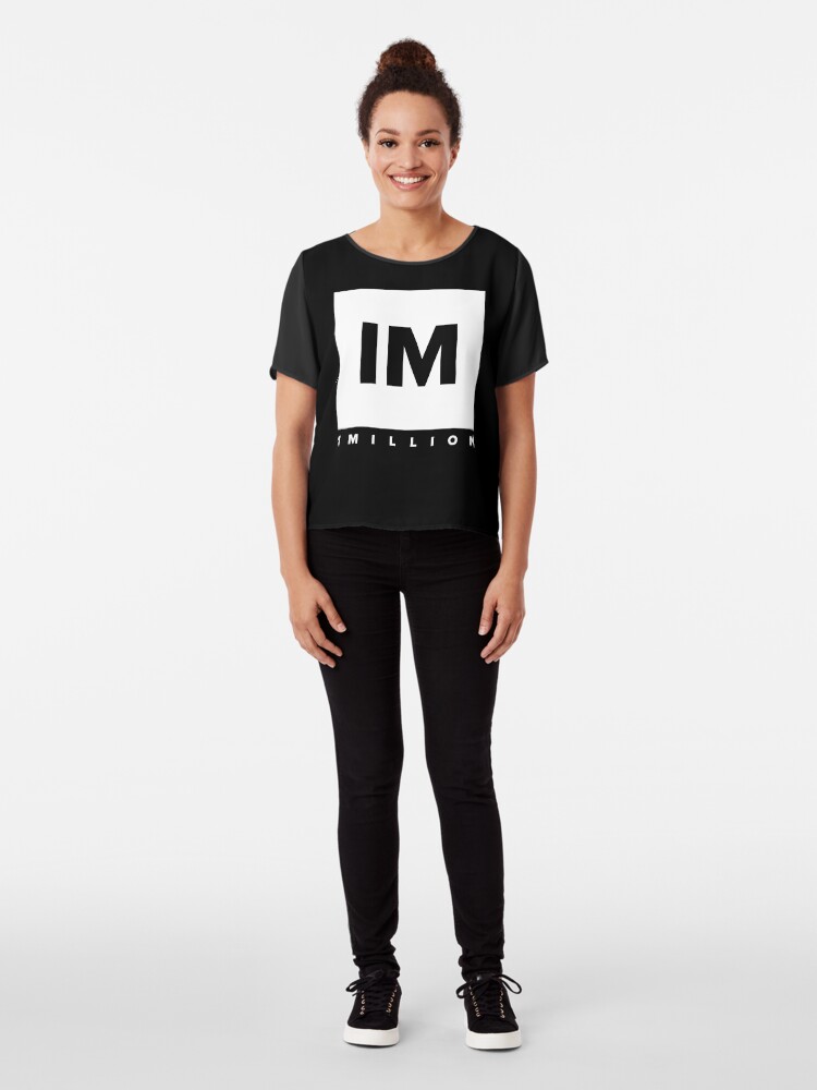 Alternate view of 1 MILLION Dance Studio Logo (White Version) Chiffon Top