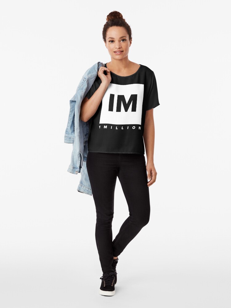 Alternate view of 1 MILLION Dance Studio Logo (White Version) Chiffon Top