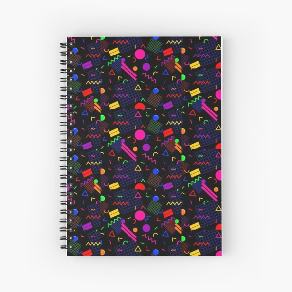 Item preview, 1980s Retro Geometric Confetti on a Black Background Small Sized Repeating Pattern designed and sold by Nicolette Olivier.
