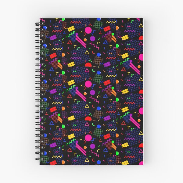 Item preview, 1980s Retro Geometric Confetti on a Black Background Small Sized Repeating Pattern designed and sold by Nicolette Olivier.