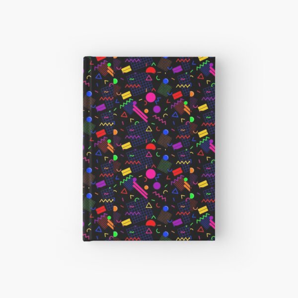 Item preview, 1980s Retro Geometric Confetti on a Black Background Small Sized Repeating Pattern designed and sold by Nicolette Olivier.